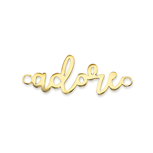 Stainless Steel - Rostfrei Stahl Anh&auml;nger Zwischenst&uuml;ck ''adore'' Gold