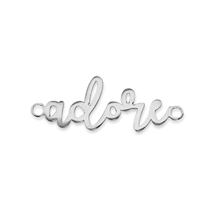 Stainless Steel - Rostfrei Stahl Anh&auml;nger Zwischenst&uuml;ck ''adore'' Silver