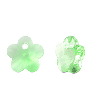Anh&auml;nger Kristallglas Tropfen Blume Light green