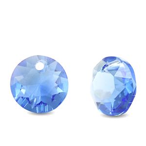 Anh&auml;nger Kristallglas Rund Sapphire blue
