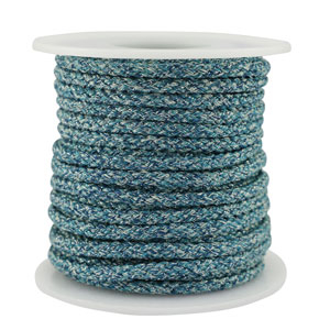 Trendy Kordel geflochten 3.5mm Blue-silver