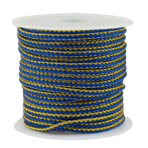 Trendy Kordel geflochten 2.3mm Blue-gold