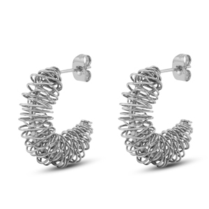 Ohrringe / Ohrstecker aus Stainless Steel - Rostfreiem Stahl Silver