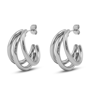 Ohrringe / Ohrstecker aus Stainless Steel - Rostfreiem Stahl Silver