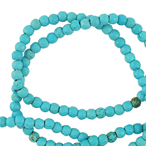 Naturstein Perlen 3mm Facett geschliffen Turquoise blue