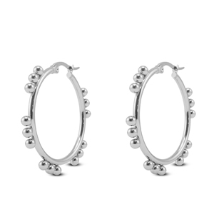 Ohrringe aus Stainless Steel - Rostfreiem Stahl Creolen Silver