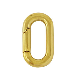 Stainless Steel - Rostfreiem Stahl Schmuckzubeh&ouml;r Karabiner Oval Gold
