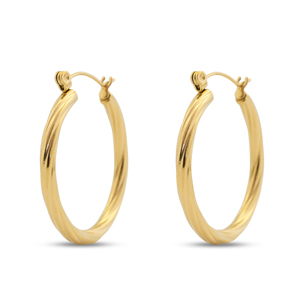Ohrringe aus Stainless Steel - Rostfreiem Stahl Creolen Gold