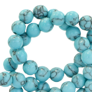Naturstein Perlen Calcit 6mm Turquoise blue