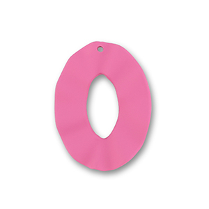 Acryl Anh&auml;nger Oval Magenta pink