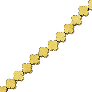 H&auml;matit Perlen Gl&uuml;cksklee 4mm Gold