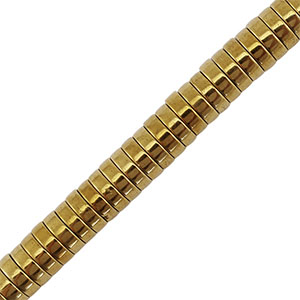 H&auml;matit Perlen Disc 6mm Gold