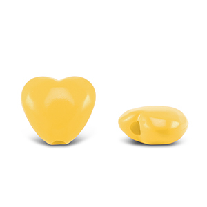 Acryl Perlen Herz Yellow