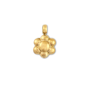 Stainless Steel - Rostfrei Stahl Anh&auml;nger Blume Gold