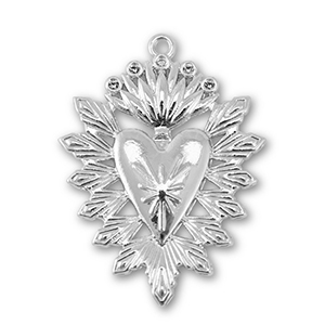 Metall Anh&auml;nger Herz Silver