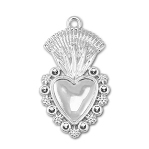 Metall Anh&auml;nger Herz Silver