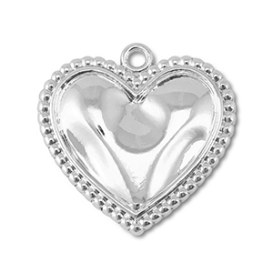 Metall Anh&auml;nger Herz Silver