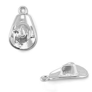 Metall Anh&auml;nger Cowboyhut Silver