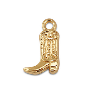 Metall Anh&auml;nger Cowboystiefel Gold