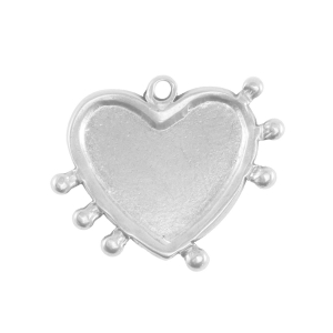Stainless Steel - Rostfrei Stahl Anh&auml;nger Herz Silver