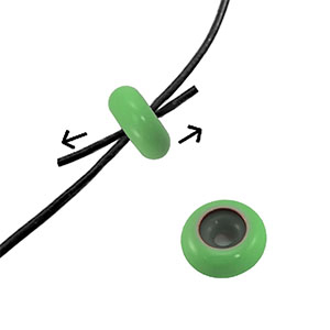 Smart-Stopperperlen Enamel 10x4mm Green