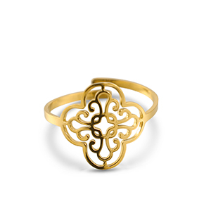 Ringe aus Stainless Steel - Rostfreiem Stahl Barock Gold