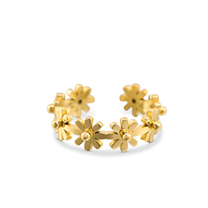 Ringe aus Stainless Steel - Rostfreiem Stahl Blume Gold