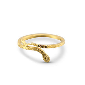 Ringe aus Stainless Steel - Rostfreiem Stahl Schlange Gold