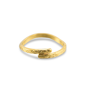 Ringe aus Stainless Steel - Rostfreiem Stahl Welle Gold