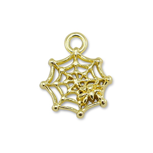 Metall Anh&auml;nger Spinnennetz Gold
