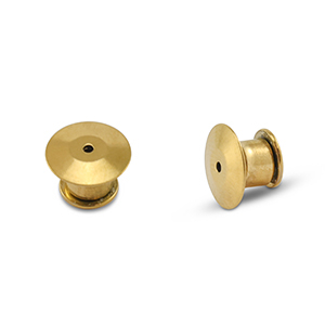 Stainless Steel - Rostfrei Stahl Schmuckzubeh&ouml;r Sicherheitsverschluss f&uuml;r Pins Gold