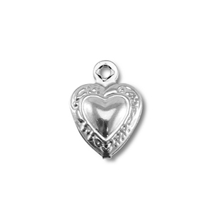 Stainless Steel - Rostfrei Stahl Anh&auml;nger Herz Silver