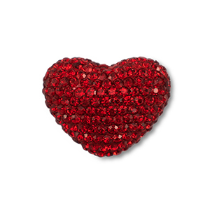 Bohemian-Perlen Herz Red