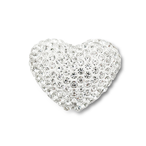 Bohemian-Perlen Herz Silver