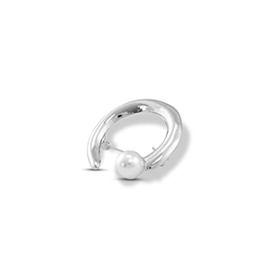 Broschen mit Perle Silver-white