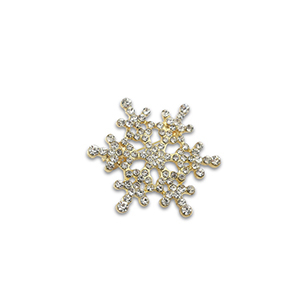 Broschen Schneeflocke Gold