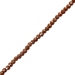 Top Glas Facett Perlen 6x4mm rondellen Dark red-brown