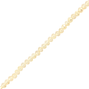 Top Glas Facett Perlen 4x3mm rondellen Light champagne