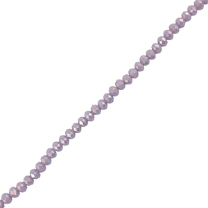 Top Glas Facett Perlen 3x2mm rondellen Dark lavender grey