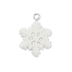 Resin Anh&auml;nger Schneeflocke White