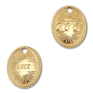 BY31&reg; Stainless Steel - Rostfrei Stahl Anh&auml;nger Engelszahlen 777 / Luck Gold