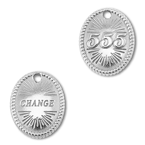 BY31&reg; Stainless Steel - Rostfrei Stahl Anh&auml;nger Engelszahlen 555 / Change Silver