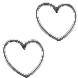 DQ Metall Anh&auml;nger Herz Antik silber (Nickelfrei)
