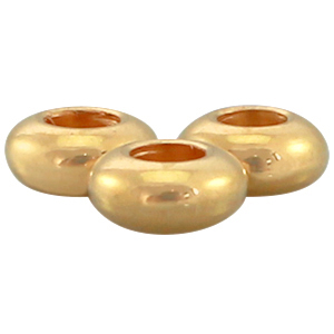 DQ Metall Perlen 7x3mm Gold (Nickelfrei)
