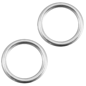 DQ Metall geschlossene Ring 13.5mm Antik silber (Nickelfrei)