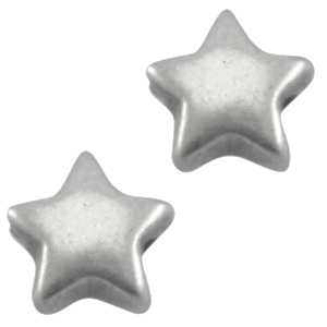 Stern DQ Metall 6mm Antik silber (Nickelfrei)