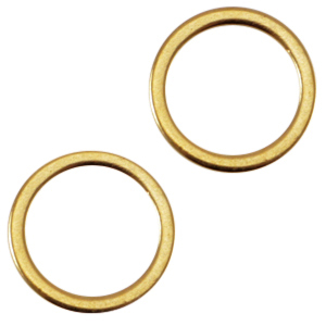 DQ Metall Ring 8mm Gold (Nickelfrei)