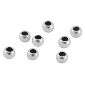 DQ Metall Quetschperlen 3mm Antik silber (Nickelfrei)