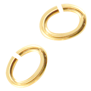 DQ Metall Bindering Oval Gold (Nickelfrei)