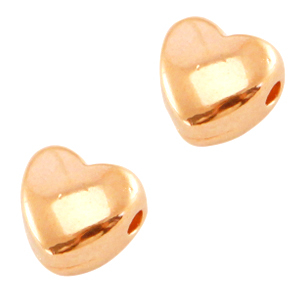 DQ Metall Perlen Herz Rosegold (Nickelfrei)